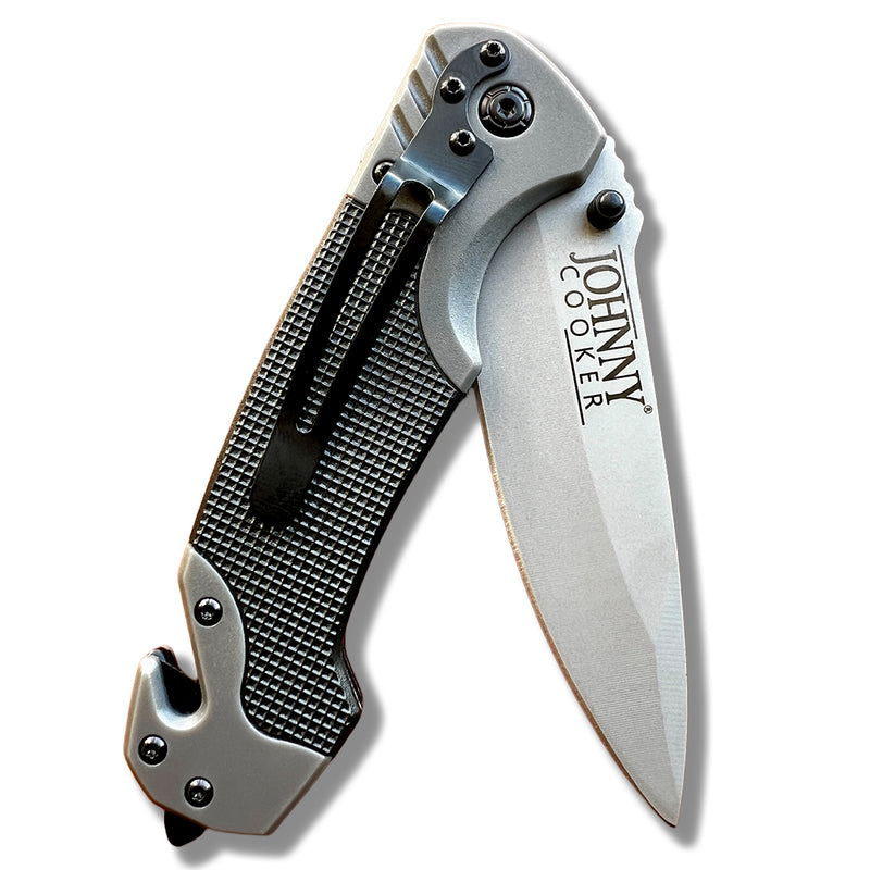 Canivete Multiuso Lince Johnny Cooker em aço inox com design compacto e estrutura robusta.